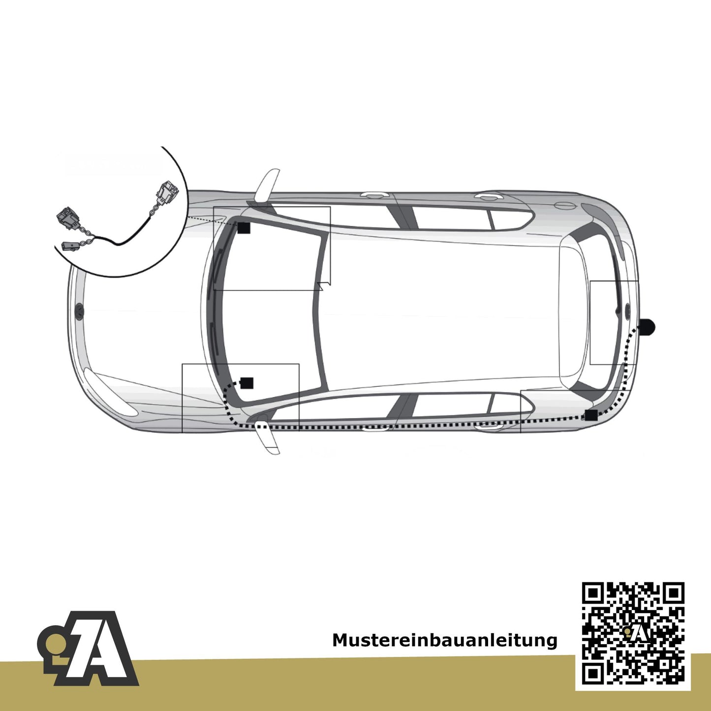 VW Golf VII Fließheck 3/5-Türer (Fließheck) 11.2012-05.2014 5G1 BRiNK Anhängerkupplung mit JAEGER Elektrosatz