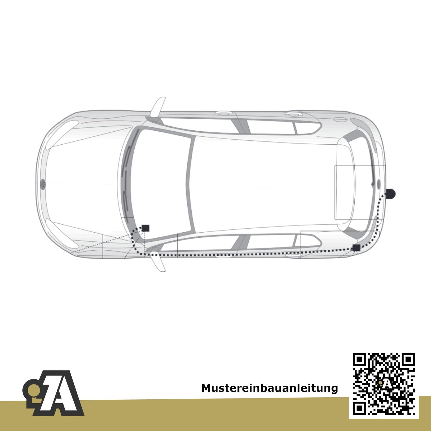 VW Golf VII Fließheck 3/5-Türer (Fließheck) 06.2014-12.2019 5G1 BRiNK Anhängerkupplung mit JAEGER Elektrosatz