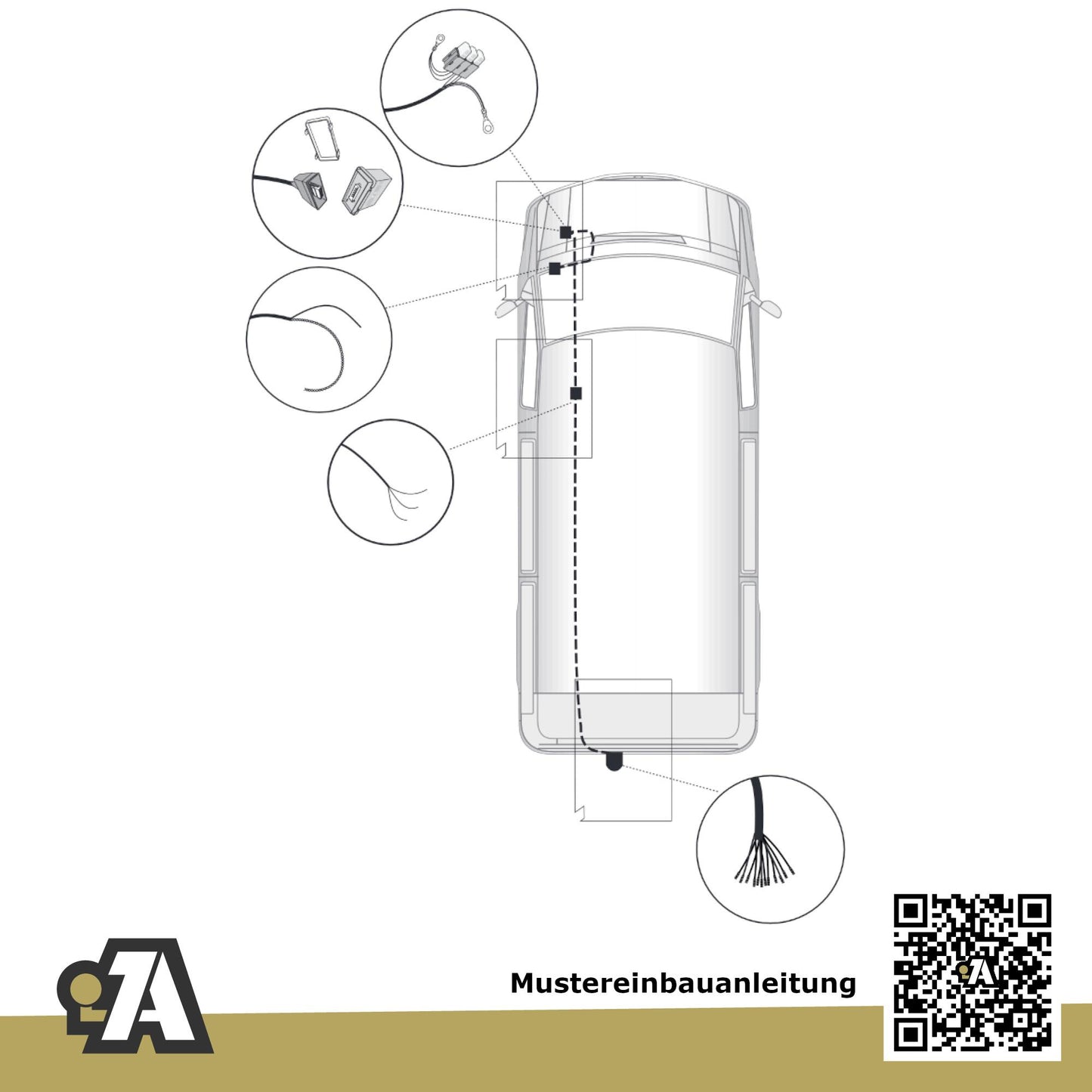 VW T5 / T6 Bus / Kasten 10.2009-10.2019 7H_ / 7E_ BRiNK Anhängerkupplung mit JAEGER Elektrosatz