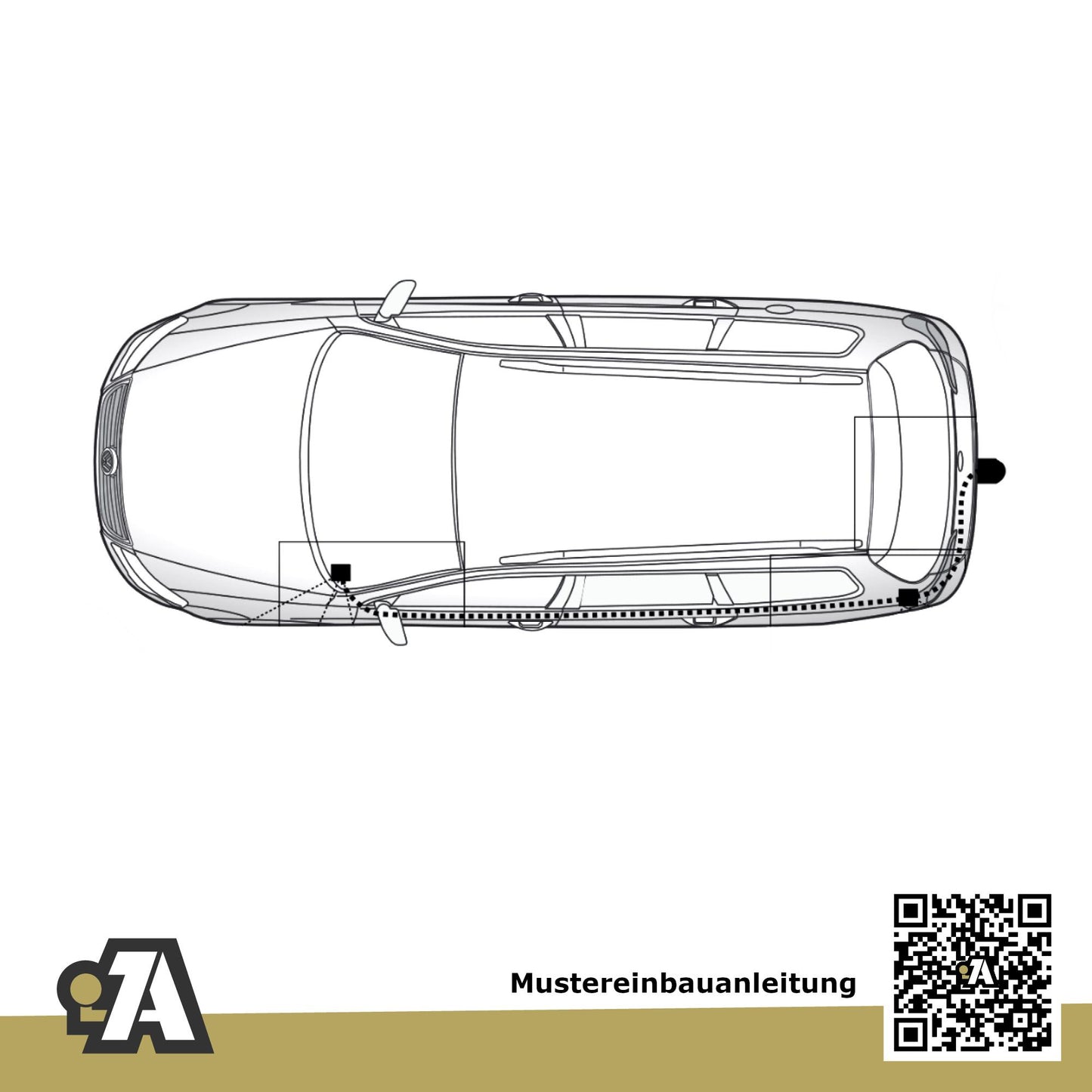 VW Touran II 5-Türer (Kompaktvan) ab 09.2015 5T1 BRiNK Anhängerkupplung mit JAEGER Elektrosatz