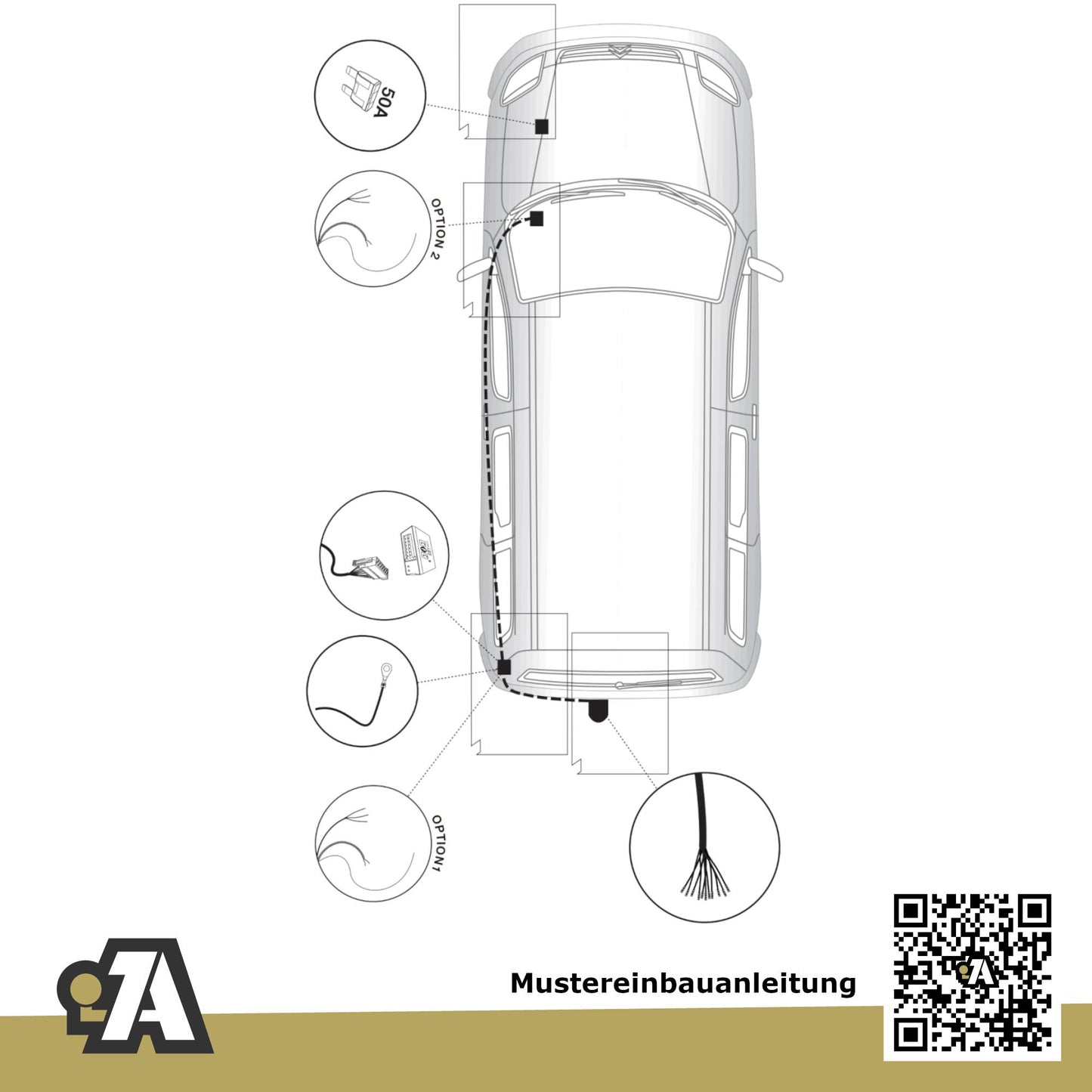 Citroen Berlingo II Kombi / Kasten 05.2008-08.2018 B9 L1 - Länge: 4380mm BRiNK Anhängerkupplung mit JAEGER Elektrosatz