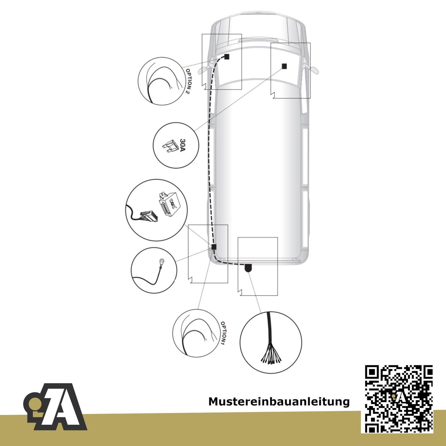 Toyota Proace Bus / Kasten 04.2013-01.2016 MDX_ BRiNK Anhängerkupplung mit JAEGER Elektrosatz