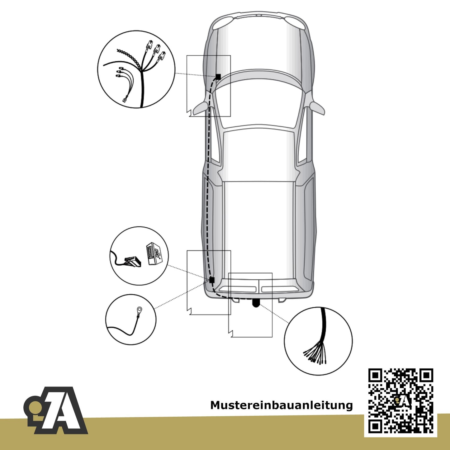 VW Caddy III Kombi / Kasten 02.2004-06.2015 2K_ BRiNK Anhängerkupplung mit JAEGER Elektrosatz