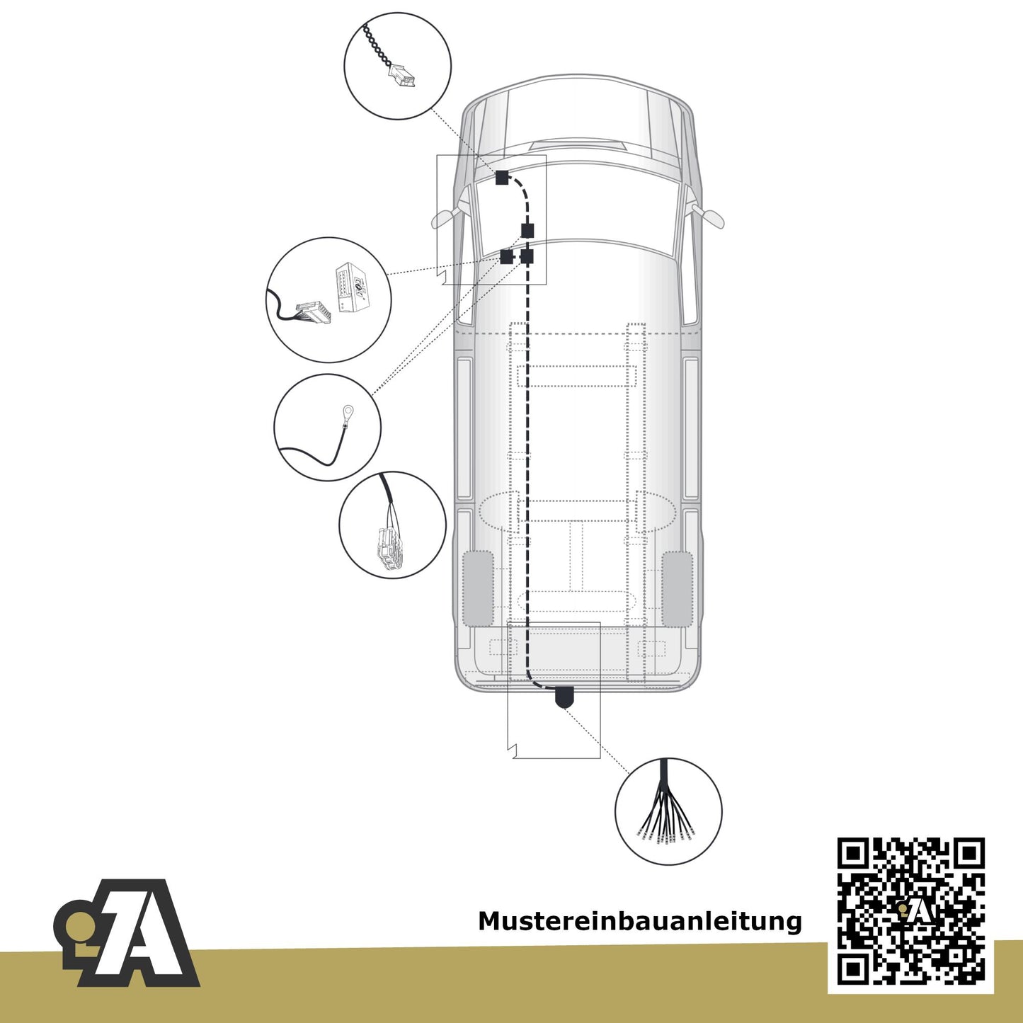 VW Crafter Bus / Kasten ohne Trittstufe 04.2006-12.2016 2E_ BRiNK Anhängerkupplung mit JAEGER Elektrosatz