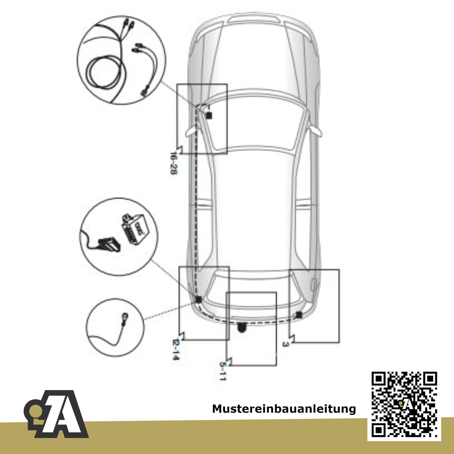 VW Passat B6 4/5-Türer (Limo & Kombi) 04.2005-10.2010 3C BRiNK Anhängerkupplung mit JAEGER Elektrosatz