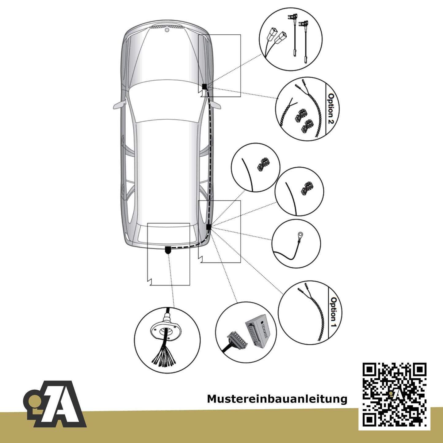 BMW 2er F46 Gran Tourer 5-Türer (Kompaktvan) ab 06.2015 F46 BRiNK Anhängerkupplung mit JAEGER Elektrosatz