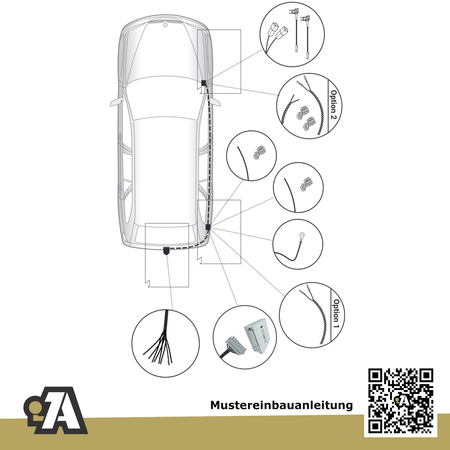 BMW 1er F40 5-Türer (Fließheck) ab 09.2019 F40 BRiNK Anhängerkupplung mit JAEGER Elektrosatz