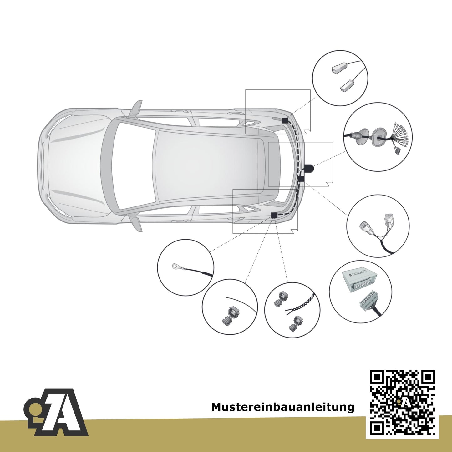 BYD Tang 5-Türer (SUV) 10.2022-06.2024 BRiNK Anhängerkupplung mit JAEGER Elektrosatz