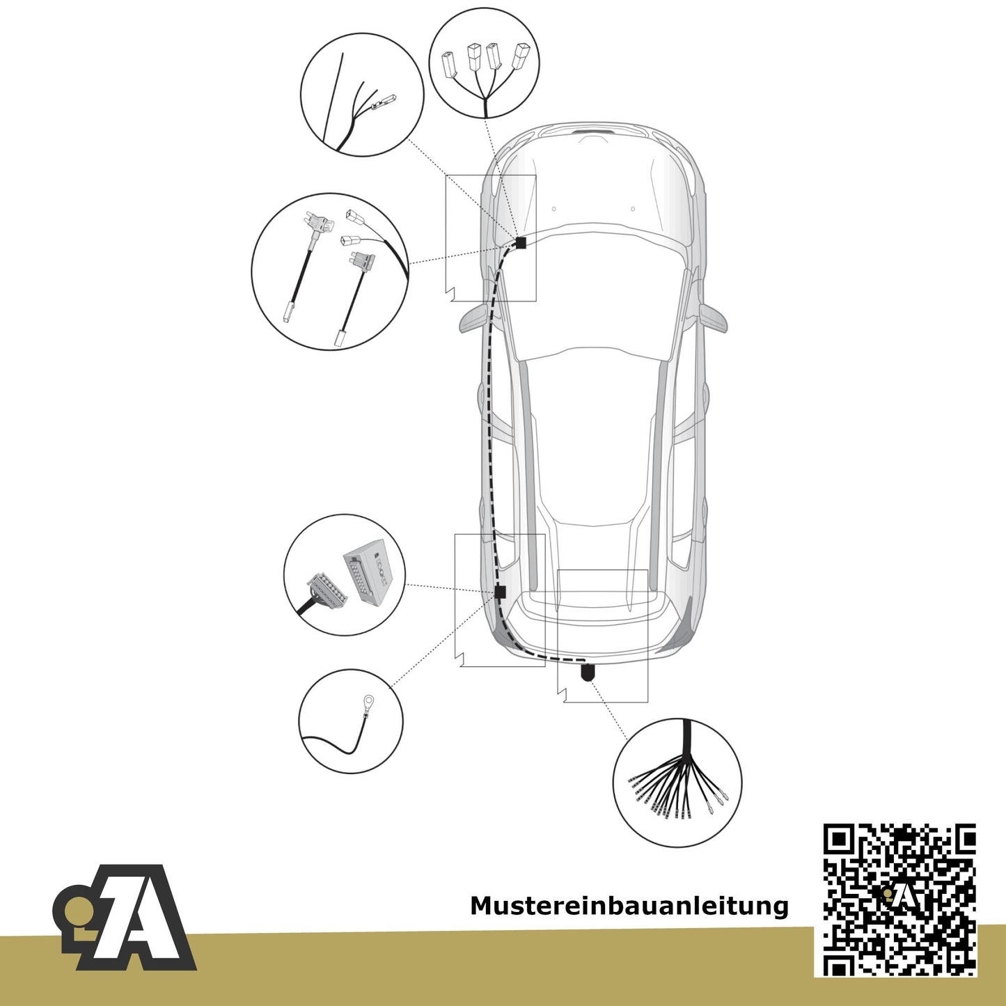 Citroen C3 Aircross 5-Türer (SUV) 11.2017-05.2021 2R_/2C_ BRiNK Anhängerkupplung mit JAEGER Elektrosatz