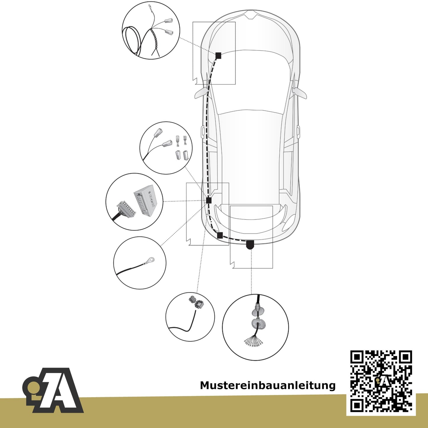 Dacia Sandero 5-Türer (Fließheck) ab 01.2021 - BRiNK Anhängerkupplung mit JAEGER Elektrosatz