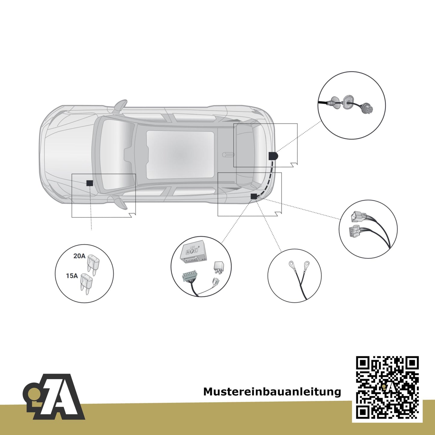 Dacia Duster III 5-Türer (Geländewagen) ab 06.2024 P1310 / PYM_ / PYN_ BRiNK Anhängerkupplung mit JAEGER Elektrosatz
