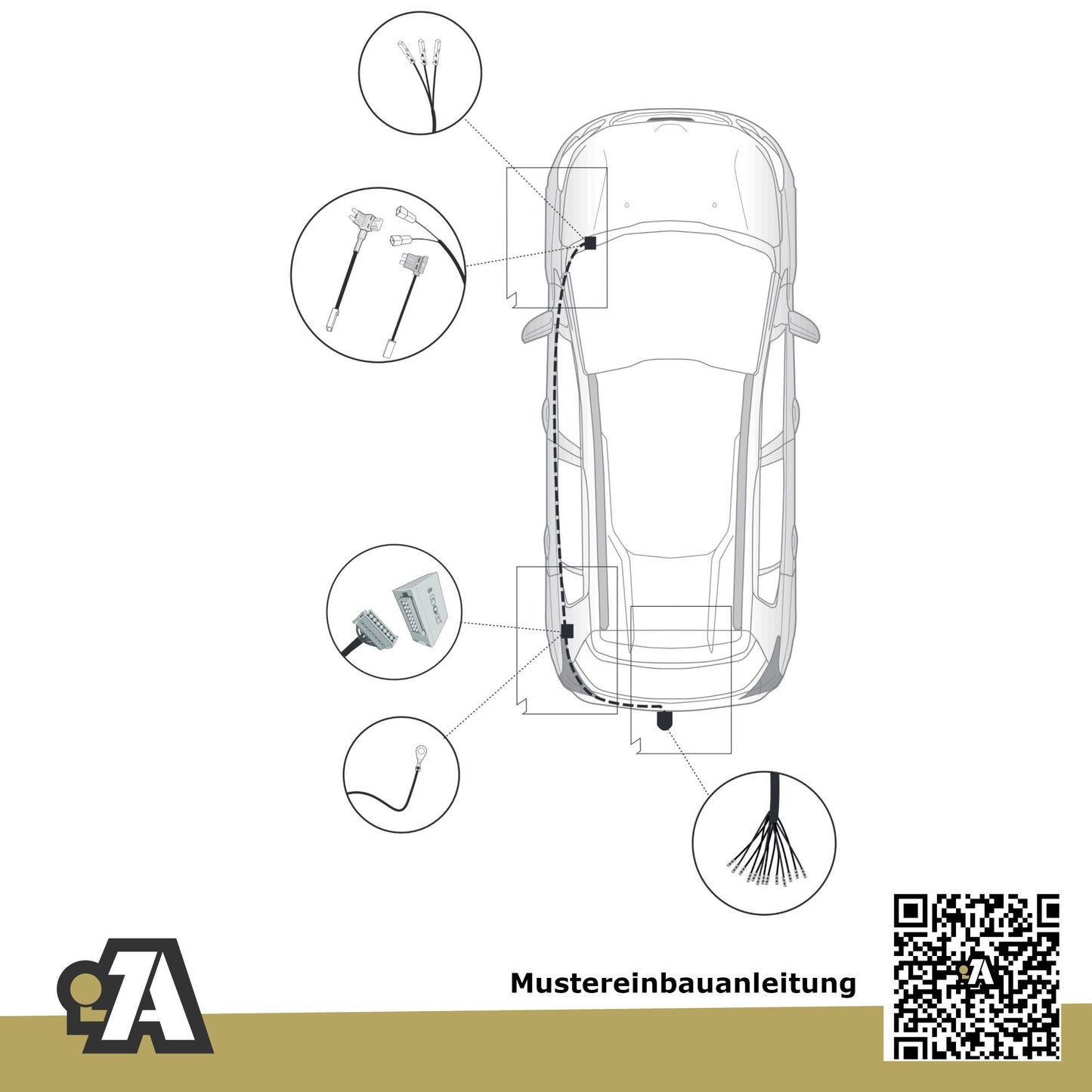 DS DS3 Crossback 5-Türer (SUV) ab 04.2019 UC / UJ / UR BRiNK Anhängerkupplung mit JAEGER Elektrosatz
