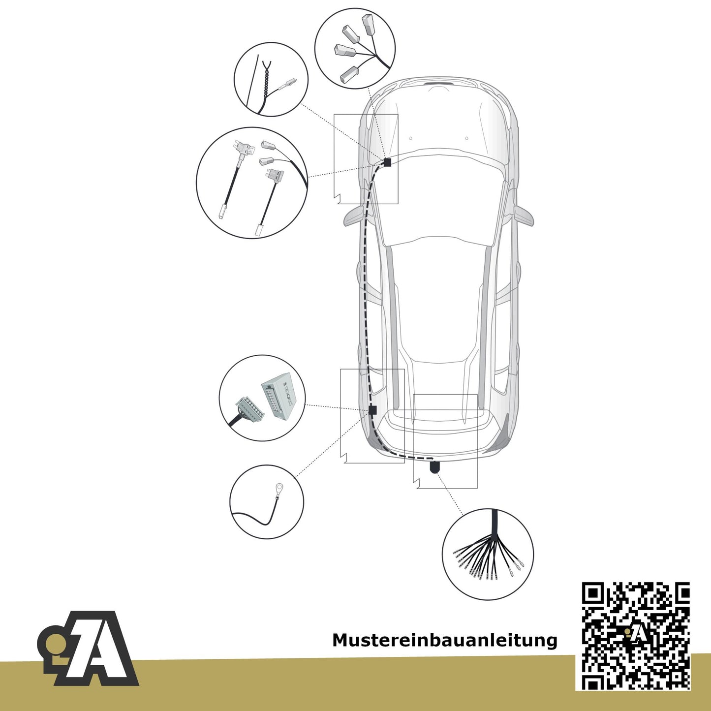 DS DS3 Crossback 5-Türer (SUV) ab 04.2019 UC / UJ / UR BRiNK Anhängerkupplung mit JAEGER Elektrosatz