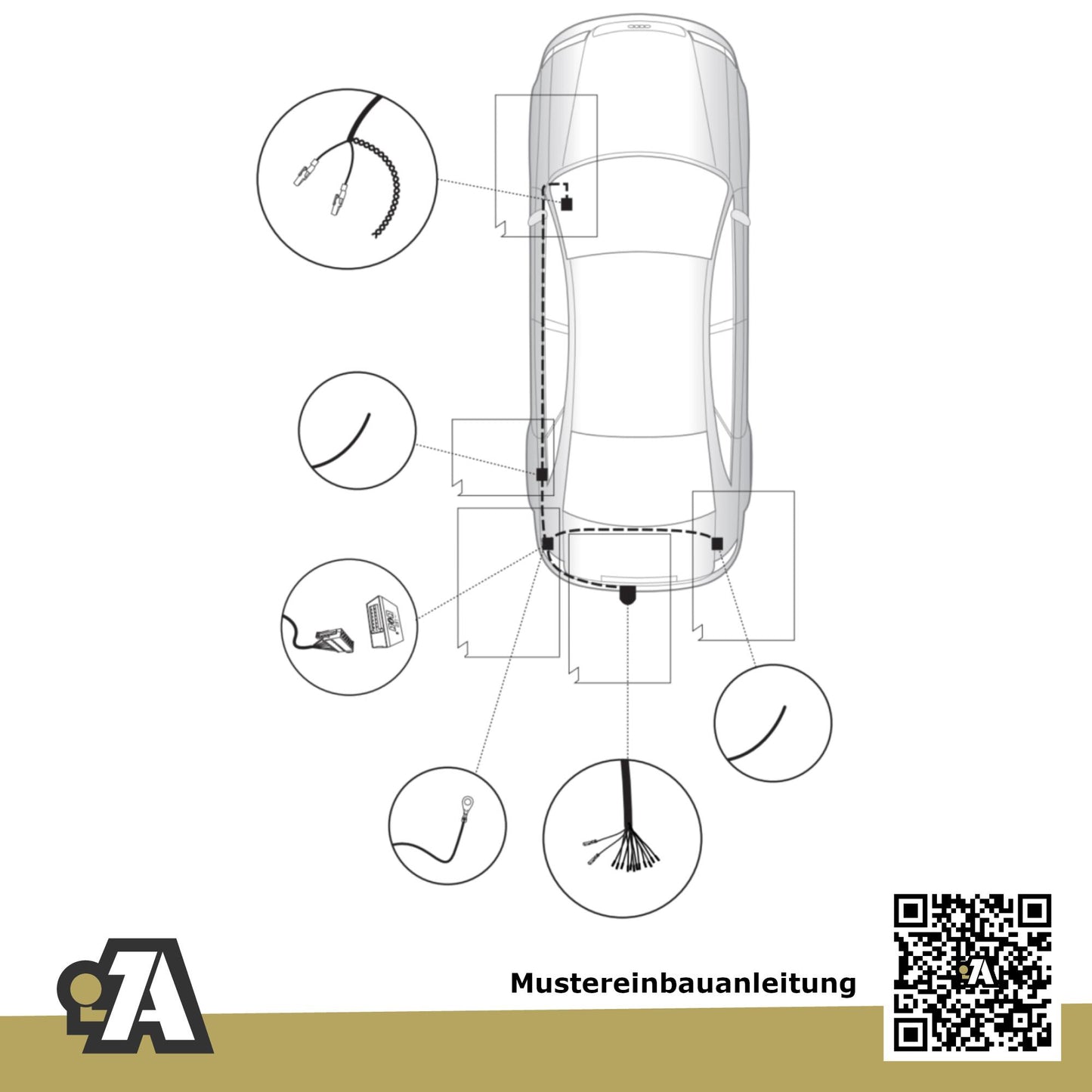 Audi A4 B7 4-Türer (Limousine) 10.2004-10.2007 8EC BRiNK Anhängerkupplung mit JAEGER Elektrosatz