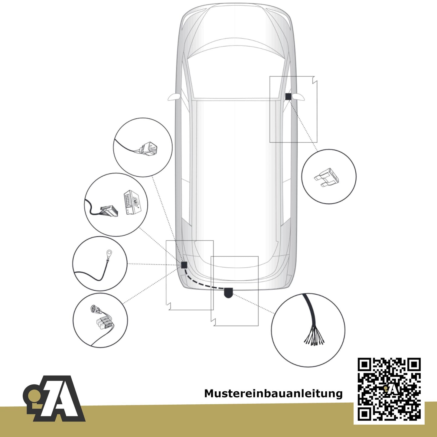 Citroen C8 5-Türer (Van) 11.2005-08.2014 EA_ / EB_ BRiNK Anhängerkupplung mit JAEGER Elektrosatz