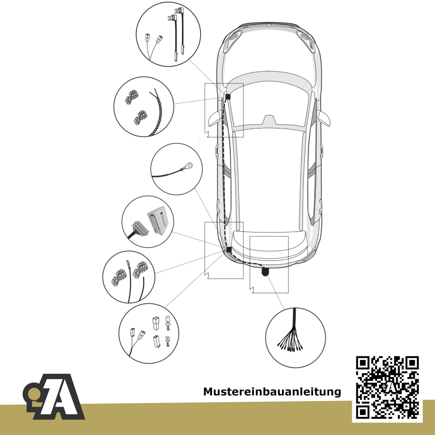 Fiat 500X 5-Türer (Schrägheck) ab 02.2015 334 BRiNK Anhängerkupplung mit JAEGER Elektrosatz