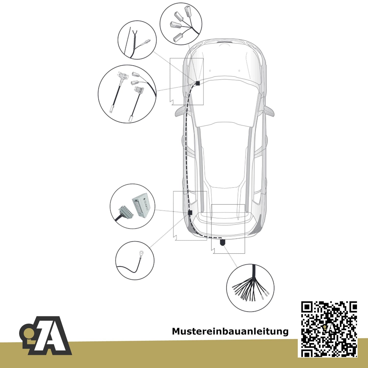 Fiat Doblo 5-Türer (Hochdachkombi) ab 11.2022 510_/511_ - L2 4753mm BRiNK Anhängerkupplung mit JAEGER Elektrosatz