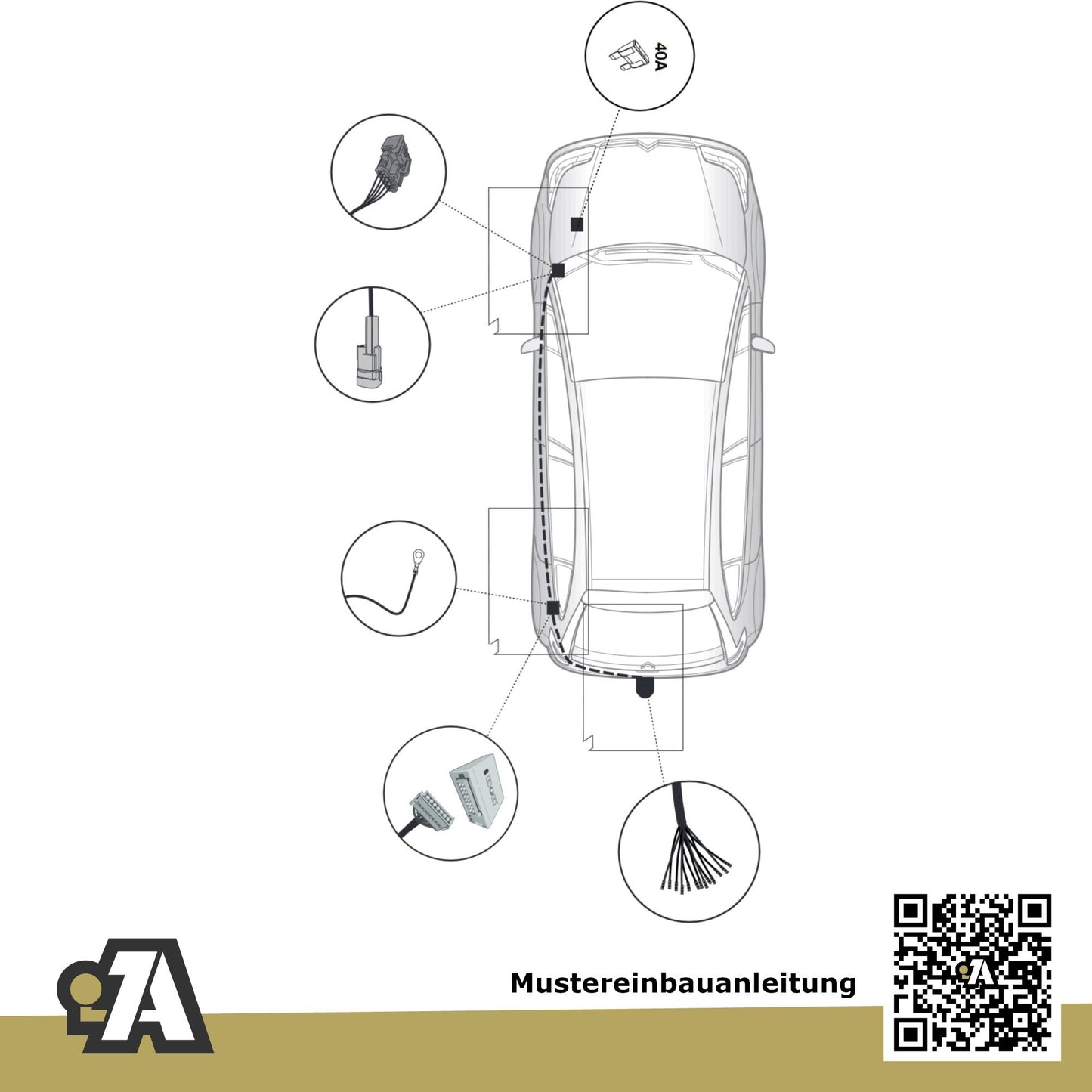 Citroen C4 Picasso & Grand 5-Türer (Kompaktvan) 06.2013-03.2018 DA / DE BRiNK Anhängerkupplung mit JAEGER Elektrosatz