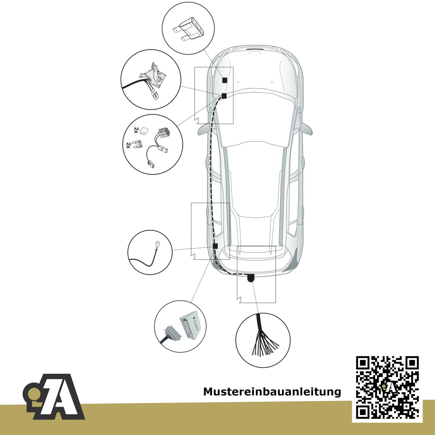 Citroen C4 Cactus 5-Türer (SUV) ab 04.2018 - BRiNK Anhängerkupplung mit JAEGER Elektrosatz