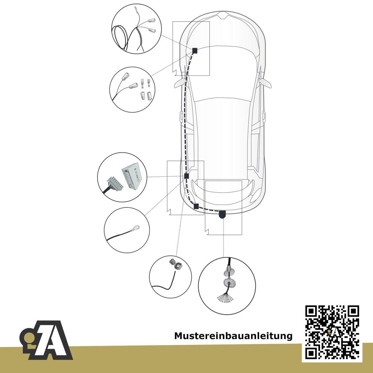 Renault Captur 5-Türer (Mini-SUV) 12.2019-06.2024 HF BRiNK Anhängerkupplung mit JAEGER Elektrosatz