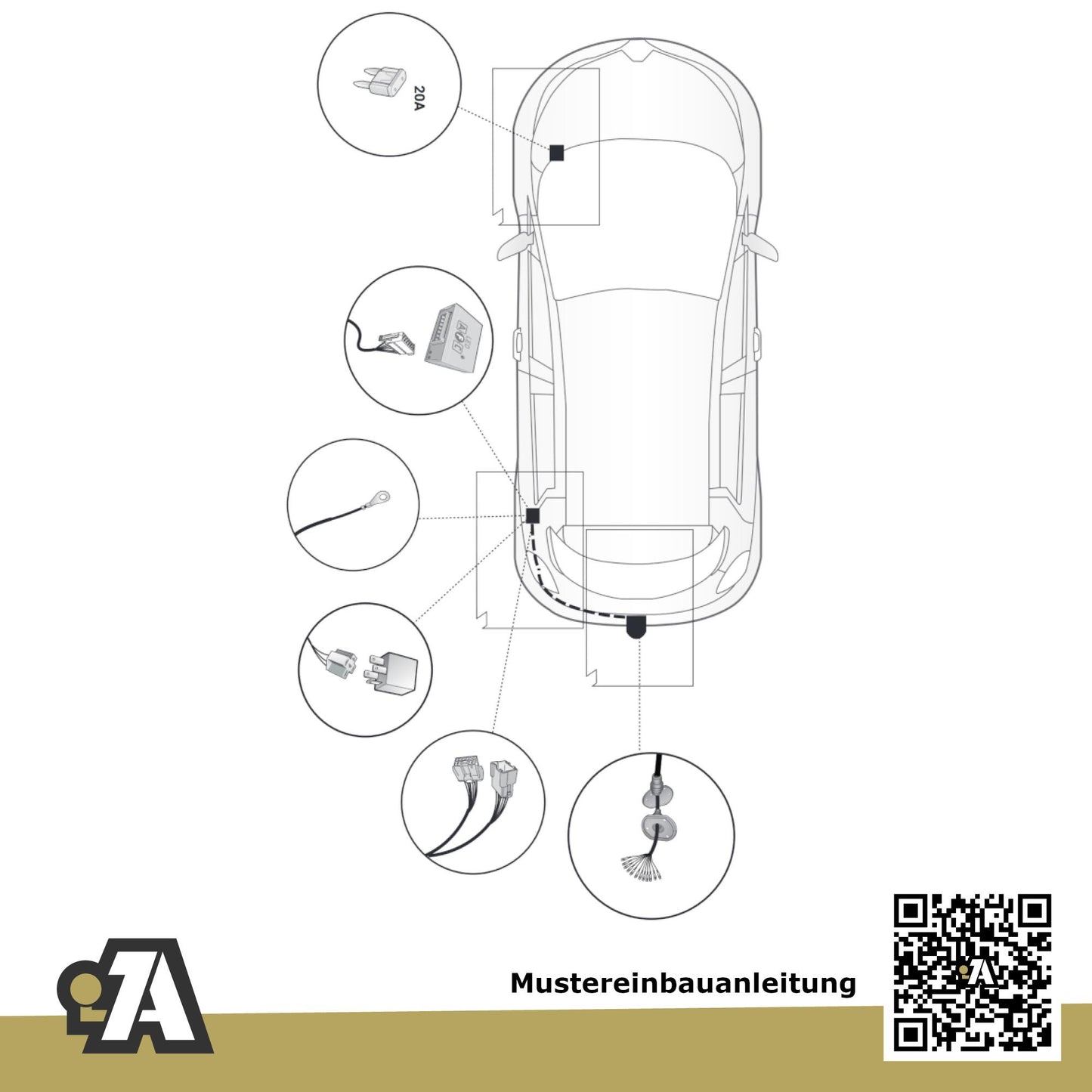 Renault Clio V 3/5-Türer (Fließheck) ab 08.2019 BF_ BRiNK Anhängerkupplung mit JAEGER Elektrosatz