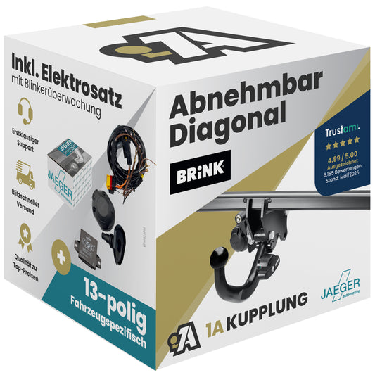Audi A3 3-Türer (Fließheck) 06.2003-06.2008 8P1 BRiNK Anhängerkupplung mit JAEGER Elektrosatz