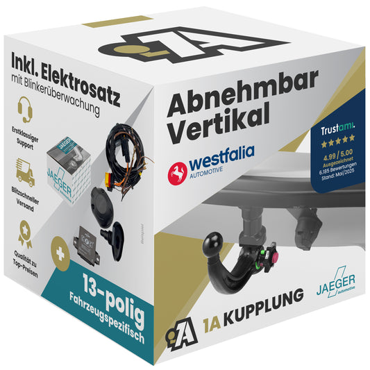 Audi A3 3/5-Türer (Schrägheck) 09.1996-04.2003 8L1 / 4x2 Westfalia-Automotive mit JAEGER Elektrosatz