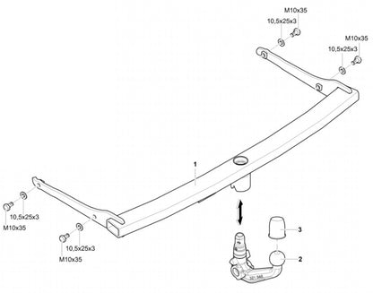 Westfalia Anhängerkupplung abnehmbar Inkl. E-Satz - VW Passat B7 10.2010-10.2014