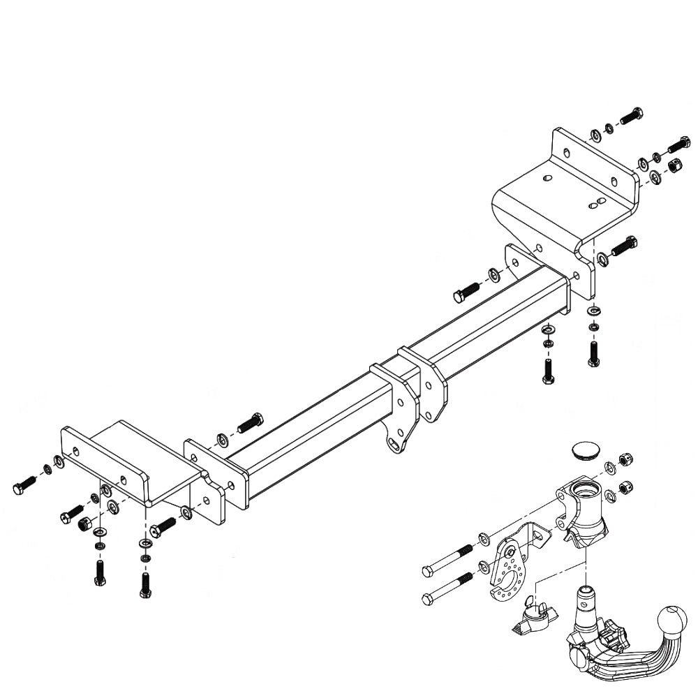 Westfalia Anhängerkupplung abnehmbar Inkl. E-Satz - Hyundai ix35 03.2010-09.2015